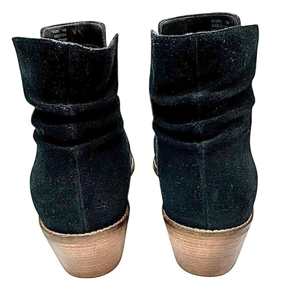 Cole Haan Alayna Black Suede Bootie Slouch Western Flair Size 9.5 M Pre-Owned - Picture 4 of 8